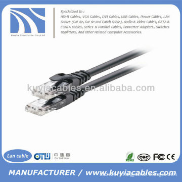 Black utp Cat6 Patch cable Ethernet Network Lan Cable 4pr 24awg